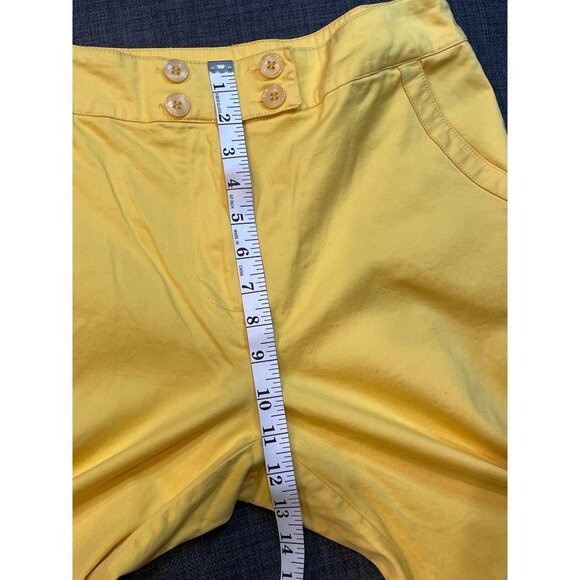 Erin London Yellow Ankle Pants Sz 8 - Picture 7 of 8